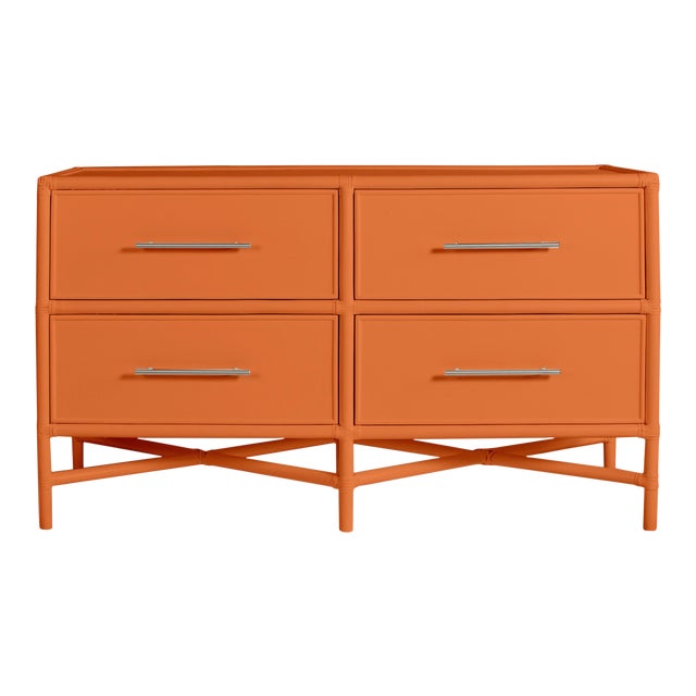 Verona Four-Drawer Dresser in Citrus Orange For Sale