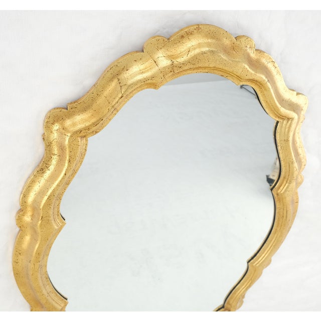 La Barge Large 33x48 Shield Shape Gold Leaf Gilt Wall Mirror MINT