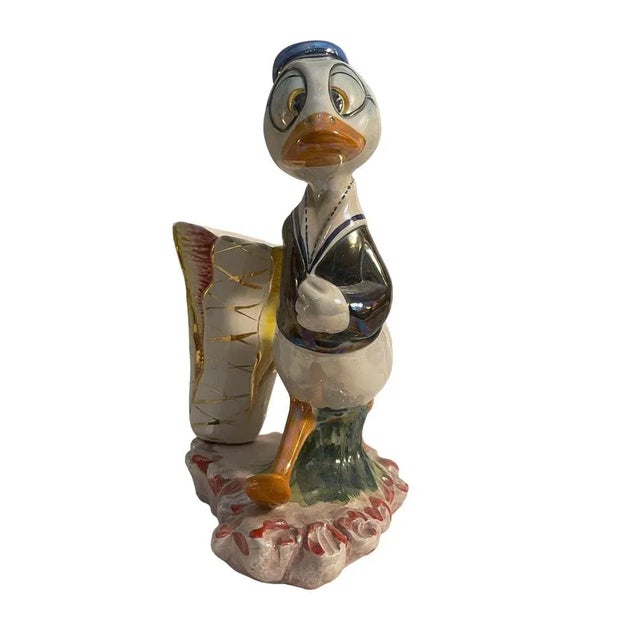 Polychrome ceramic figurine, Donald Duck, vintage, 20th century Vintage ceramic figurine, collectible, depicting Donald...