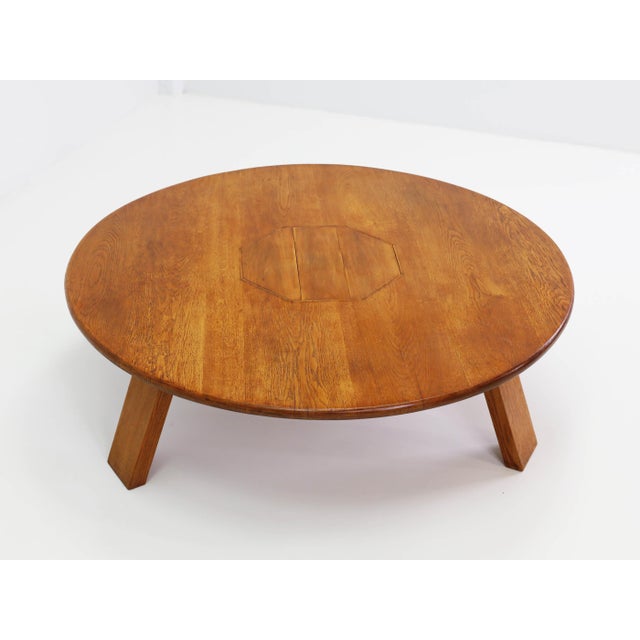 Large Brutalist French Wooden Table from Pierre Chapo, 1970 For Sale - Image 6 of 10