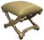 Elegant and richly detailed upholstered bench featuring a carved base inspired by French Empire and Neoclassical design....