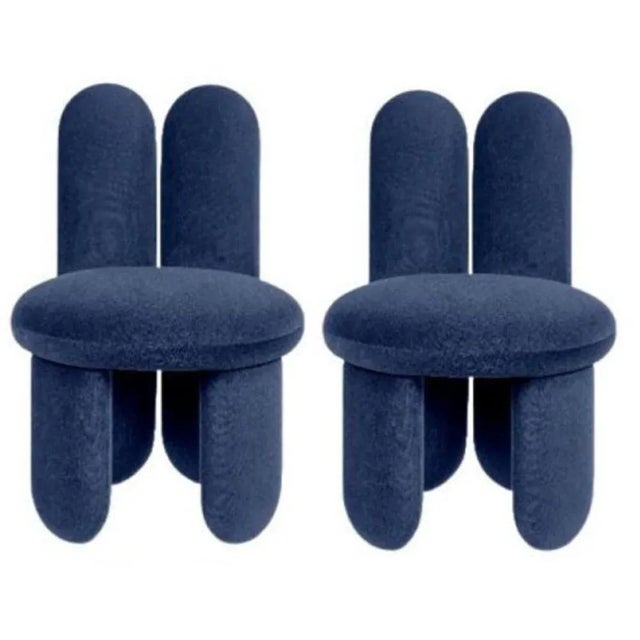 Set of 2 glazy chairs, gentle 673 by royal stranger dimensions: w 58 d 58 h 85 cm sh 50 sd 46 cm materials: upholstery...