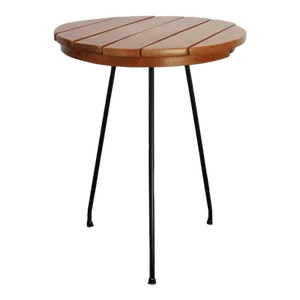 Mid-Century American Modern Birch and Iron Accent Table by Arthur Umanoff