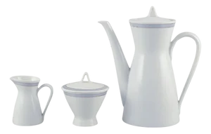 Vintage German Porcelain Coffee Set by Raymond Loewy for Rosenthal, 1960s, Set of 3