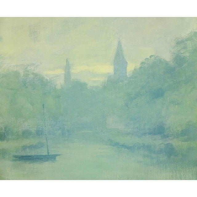 Maurice Chabas, River Landscape, 1890s-1910s, Oil on Canvas, Framed For Sale - Image 5 of 9