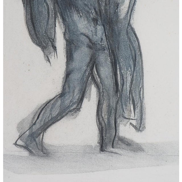 After Auguste Rodin, Demon Carrying a Shadow, 19th Century, Engraving For Sale - Image 6 of 7