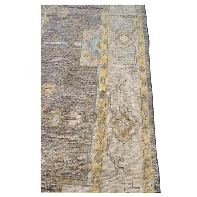 Taupe 21st Century Turkish Oushak Wool 10x13 Taupe, Ivory, & Yellow Handmade Area Rug #1144067 For Sale - Image 8 of 11
