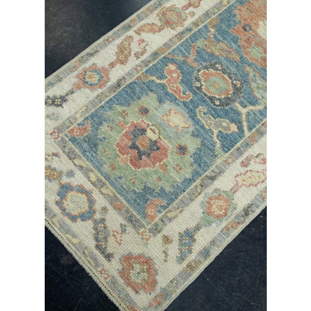 Turkish Turkish Oushak Runner Rug 2'3" x 5'10" #17551 For Sale - Image 3 of 8