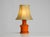1960s Orange Ceramic Table Lamp with Cocoon Shade | Made in Italy For Sale - Image 6 of 18