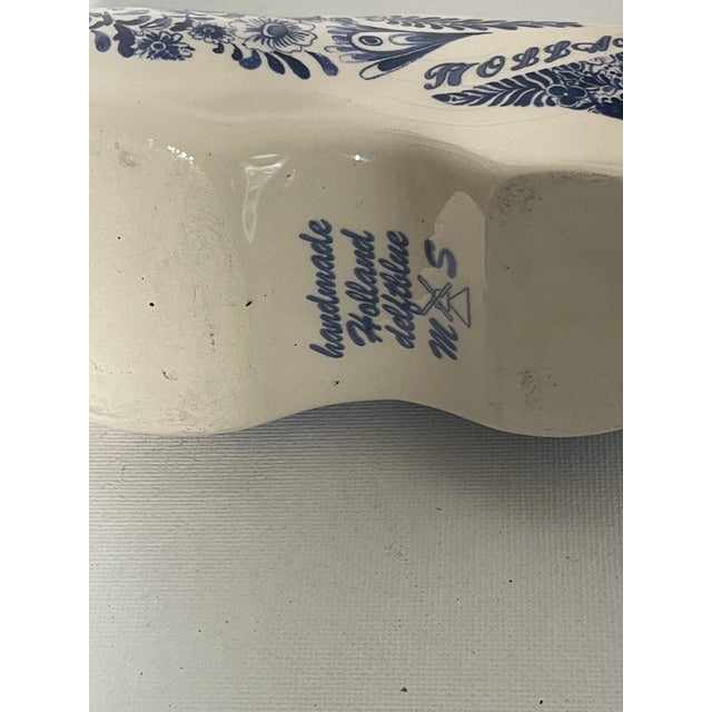 Shabby Chic Vintage Holland Delft Shoe Catchall Ashtray or Planter 6” For Sale - Image 3 of 4