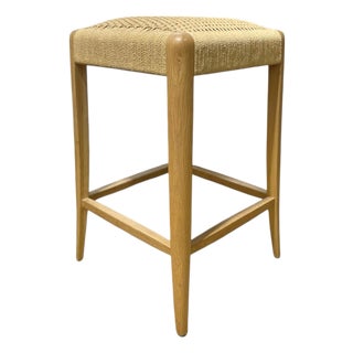 21st Century McGuire Caned Bar Stool For Sale