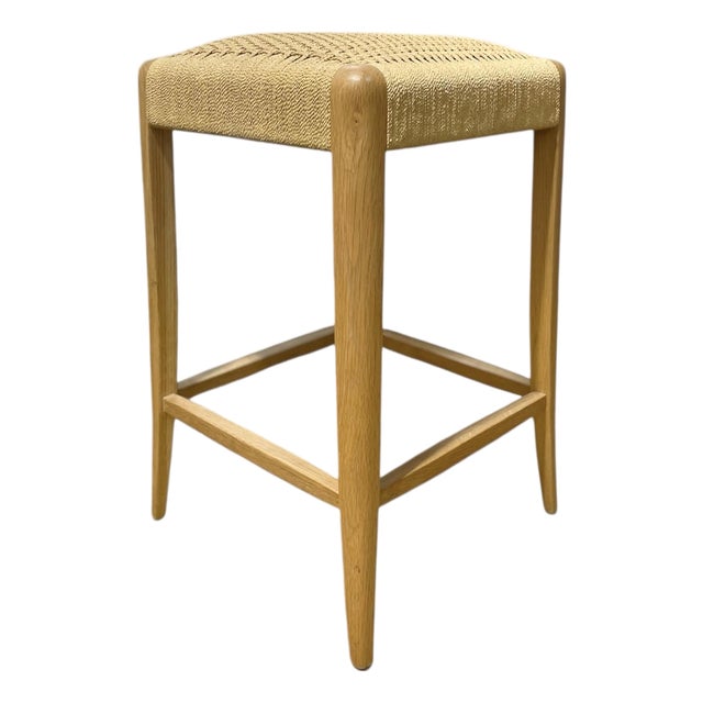 21st Century McGuire Caned Bar Stool For Sale