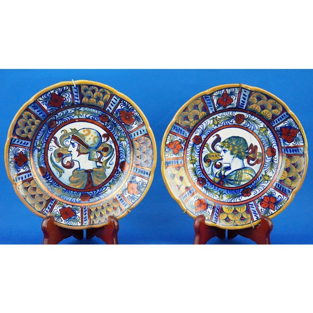 1920s Vintage Ceramic Plates, 1920s, Set of 2 For Sale - Image 5 of 18