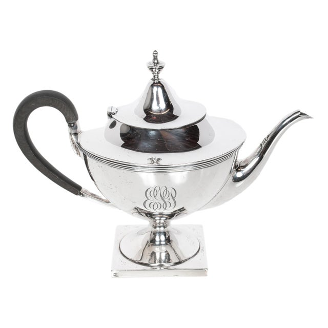 Silver Antique American Art Deco Sterling Silver Tea Coffee Service Richard Dimes 1925 For Sale - Image 8 of 12