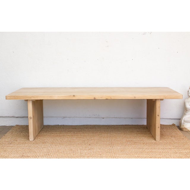 Modern 108" Long Reclaimed Wood Artisan's Dining Table For Sale - Image 3 of 12
