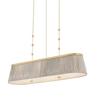 Hudson Valley Lighting Valeria 48.75 in. 3 Light Linear in Aged Brass Finish For Sale