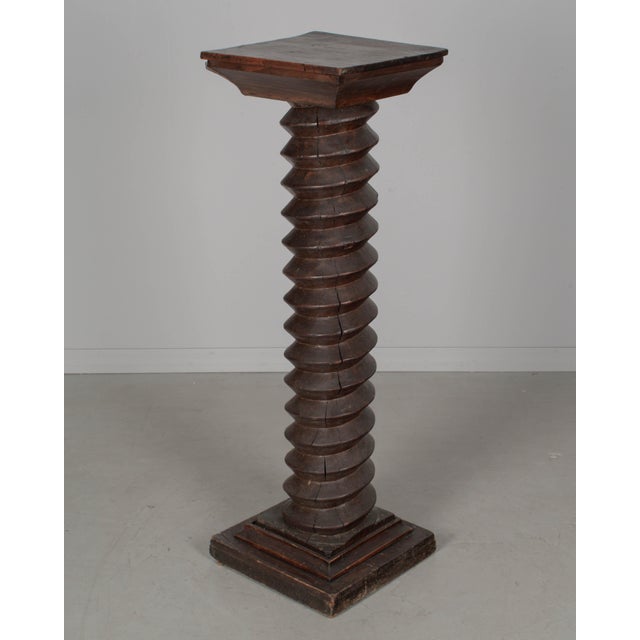 18th Century 18th Century French Wooden Wine Press Screw Pedestal For Sale - Image 5 of 14