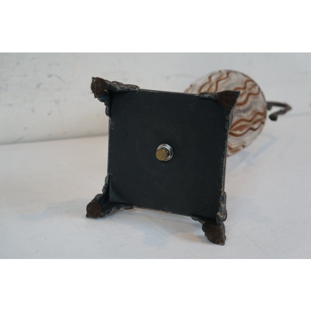 Contemporary Cut Glass Neoclassical Style Urn Mantel Vase Painted For Sale - Image 11 of 11