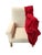 Late 20th Century White Muslin Lounge Armchair with Red Cover and Skirt For Sale In Los Angeles - Image 6 of 12