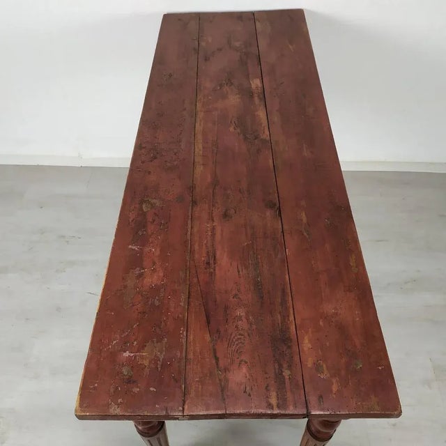 Maroon Dining or Console Table For Sale - Image 8 of 18