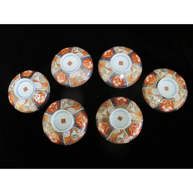 Japanese Imari Porcelain Covered Rice or Soup Bowl With Lid Set of 6 For Sale - Image 17 of 18