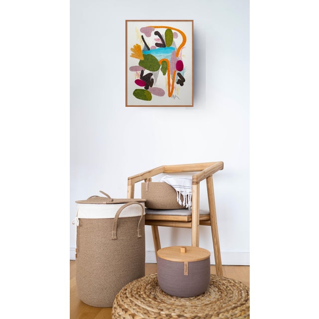 Abstract Contemporary Abstract Acrylic and Colored Pencil on Arches 300 Paper "Early Morning Perception" by Jessica Snow For Sale - Image 3 of 6