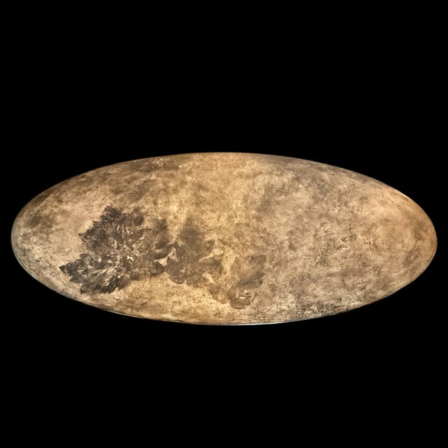 Oval Concrete Cocktail Table by Baker Furniture For Sale - Image 6 of 6