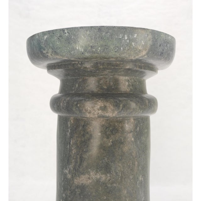 Large 15" Diameter Turned Marble Pedestal MINT For Sale - Image 9 of 10