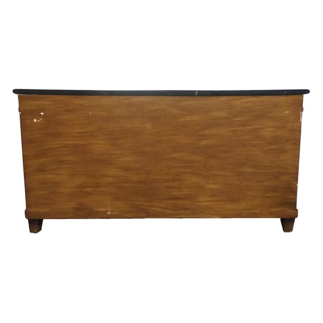Collezione Europa Mahogany Traditional Neoclassical Revival 66" Demilune Buffet W. Granite Top For Sale - Image 12 of 13