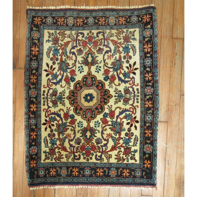 A mid 20th century Persian Bidjar traditional mini rug Measures: 2'4" x 3'.