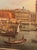 Traditional Antique Oil on Canvas Painting of a Venetian Harbor For Sale - Image 3 of 8