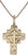 Gilt bronze, just over 1 1/8” (1.18”) total height. Broad cross, the terminals with cipher in fill. A vacant cross with...