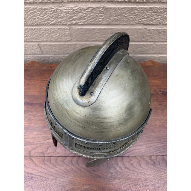 Late 20th Century Pewter Knight’s Helmet Form Ice Bucket For Sale In South Bend - Image 6 of 9