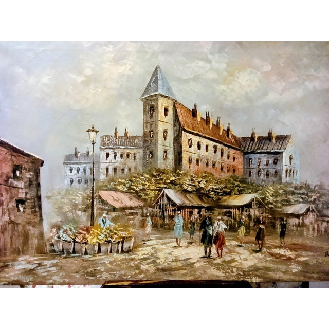 Late 19th Century French Caroline Burnett Pariscape Oil Painting For Sale - Image 4 of 5
