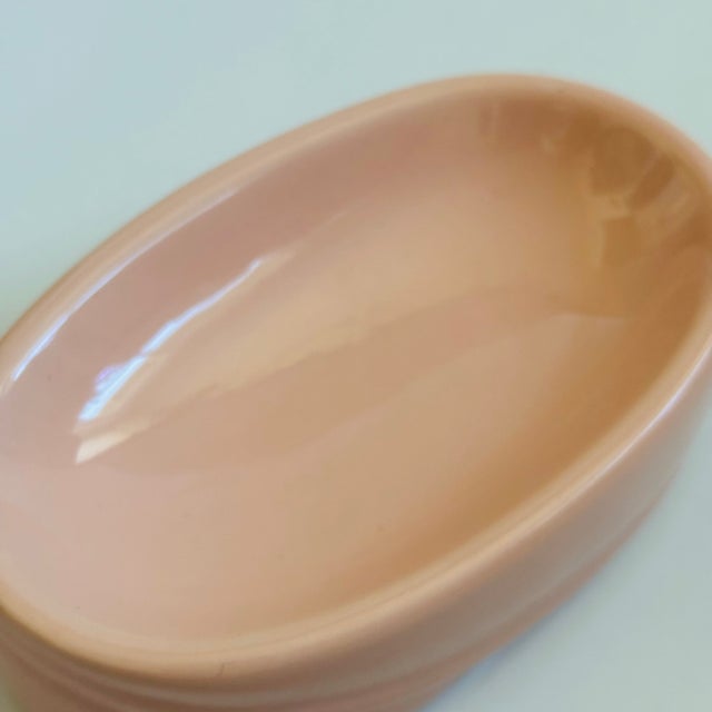 Ceramic 1980s Embossed Pink Ceramic Soap Dish For Sale - Image 7 of 8