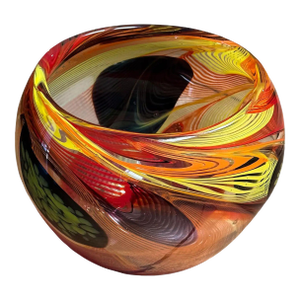 Mid-Century Modern Murano Art Glass Bowl From Italy