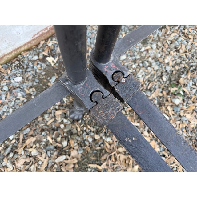 Antique Victorian Iron & Brass King Bed With Scrollwork and Ball Finials, C. 1890s For Sale - Image 10 of 12