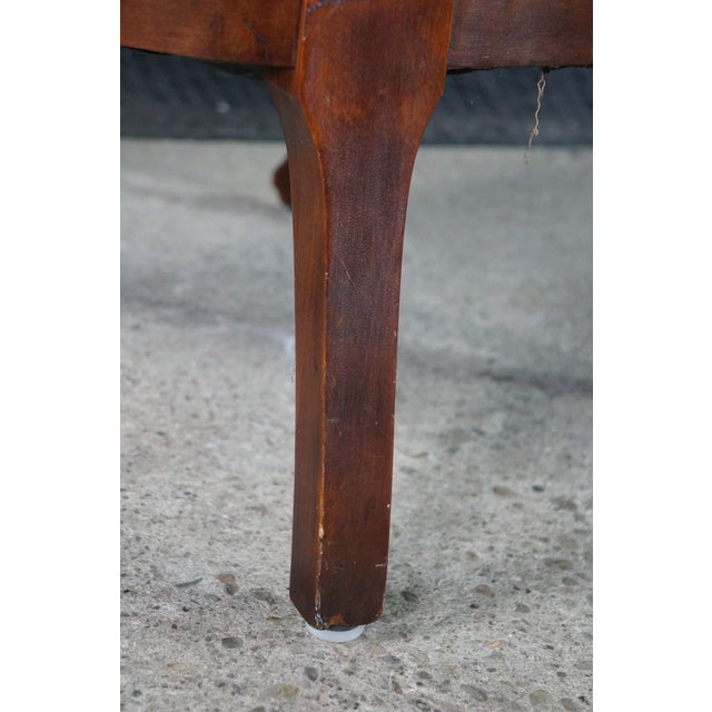 Antique 19th Century Mahogany Regency Empire Horseshoe Library Parlor Arm Chair For Sale - Image 17 of 18