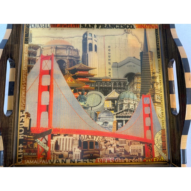 Annie Modica for Gump's Lacquered Tray, Signed For Sale - Image 10 of 12