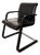 Vintage Black Leather Cantilever Armchair by Wilkhahn For Sale