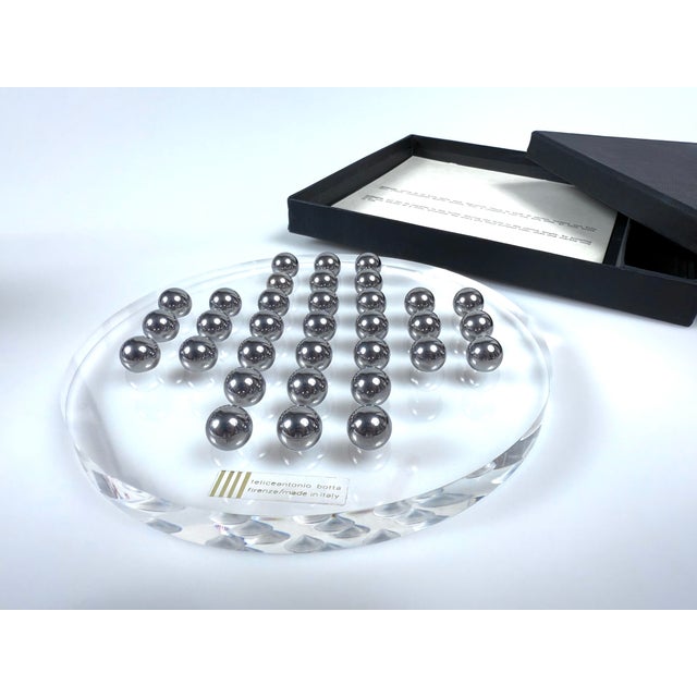 Solitaire Game in Acrylic Glass by Felice Antonio Botta, Italy, 1970s, Set of 34 For Sale - Image 8 of 8