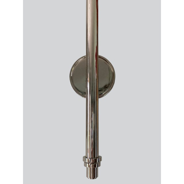 Chrome J. Randall Powers for Visual Comfort Signature Hargett Sconce in Polished Nickel Sp2504 Pn-Np For Sale - Image 8 of 18