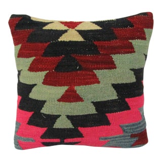 Turkish Colorful Decorative Kilim Pillow For Sale
