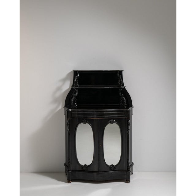 19th Century France Napoleon III Black Wood Storage Cabinets & Cupboards For Sale In Greensboro - Image 6 of 11