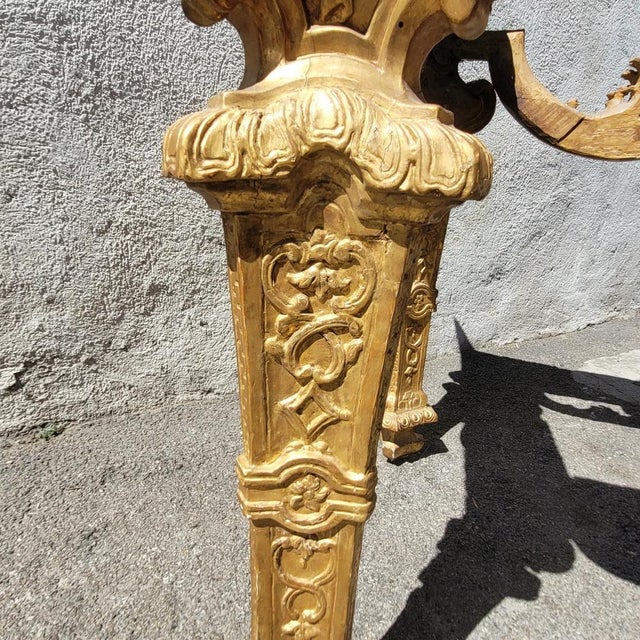 Gold Louis XIV Center Table by Piedmont For Sale - Image 8 of 16