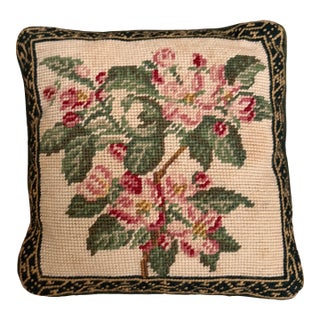 Vintage Needlepoint Pillow For Sale