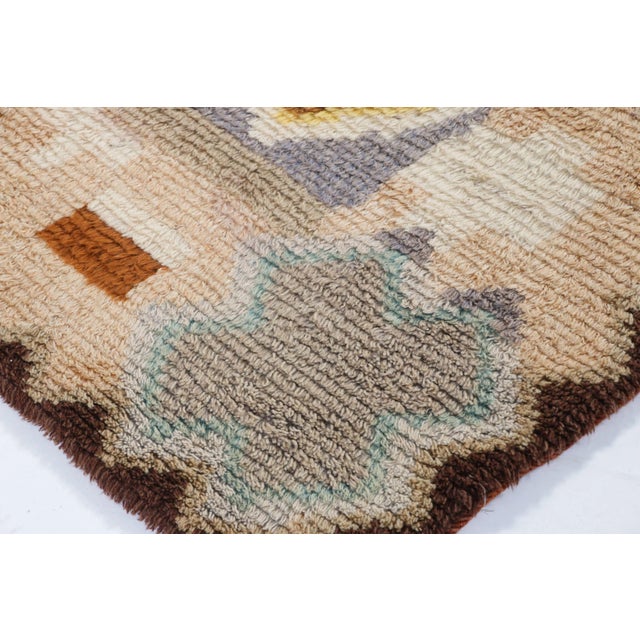 1960s Vintage Swedish Rya Rug With Polychromatic Geometric Motifs - Rug & Kilim For Sale - Image 5 of 8