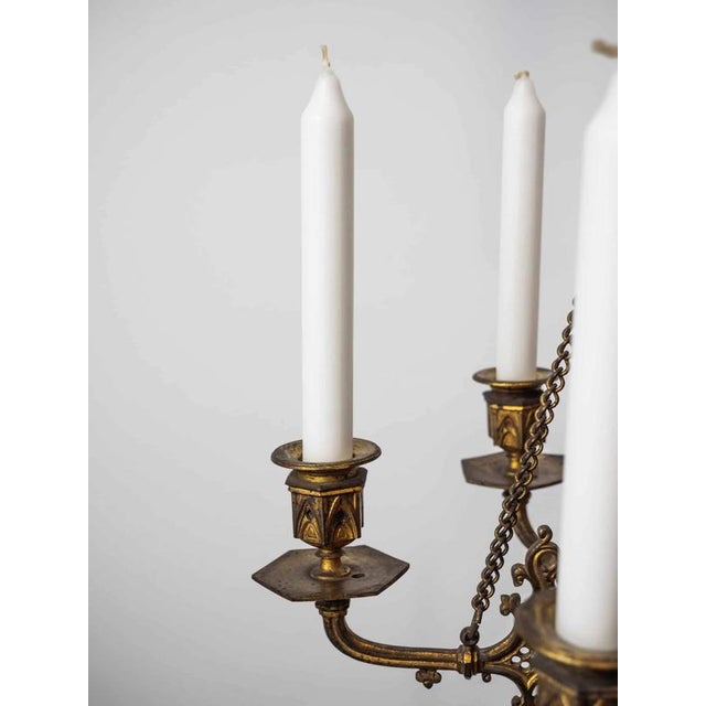 Smaller Neo-Gothic Six-Arm Chandelier For Sale - Image 6 of 8