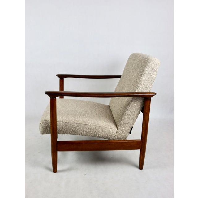 Beige Bouclé GFM-142 Chair by Edmund Homa, 1970s For Sale - Image 9 of 12