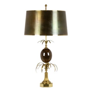 Egg Lamp in Bronze and Resin from Maison Charles, 1970s For Sale